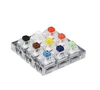 BaotyJie Probador de Interruptores Mecánicos Teclado Kit Muestra de Teclas Acrílico Transparente Base Extraíble Reemplazo de Piezas Claras Sonoridad Real, para Kailh Box 9 Llaves