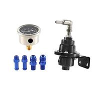 BaotyJie Regulador de Presión de Combustible Medidor Conectores Ajustable Aleación Aluminio Pieza Repuesto Aplicable para Autos Tuning Carreras Talleres, negro