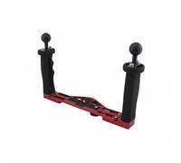 BaotyJie Soporte para Cámara Base para Equipo Fotográfico Subacuático Doble Empuñadura Antideslizante Estructura Metálica Resistente Adecuado para Exploración Acuática de Contenidos, Rojo