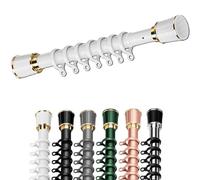 Baowhimg Barra de Cortina de Ducha, Antideslizante Barra Telescópica Montaje sin Agujeros 410-500 cm Extensible Barras de Cor para Baño Dormitorio Armarios Ventanas Cocina Armario Ropero Jardín