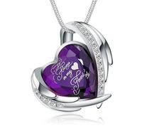 BAOWIQI Collar de urna de corazón de cristal para mujer, colgante conmemorativo de cremación, mantiene las cenizas de tus seres queridos cerca para siempre y siempre en mi corazón, Acero inoxidable