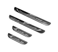 BAOYBS 4 Piezas Umbral Automático Protector para Citroen C2 C3 2002-2011, pegatinapara umbral Inoxidable Door Sill Scuff Autoadhesivo Placas de Patada,Black