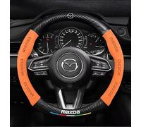 BAOYBS Funda Volante Coche para Mazda CX-80 2024-2025, Suave Antideslizante Transpirable Cubierta Volante Coche Funda Envolvente Absorbente Ideas Regalos,Orange