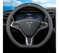 BAOYBS Funda Volante Coche para Tesla Model 3 Y S X, Suave Antideslizante Transpirable Cubierta Volante Coche Funda Envolvente Absorbente Ideas Regalos,Type D