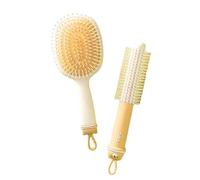 Baoyemes Cepillo masajeador con cojín de aire, peine de masaje para bolsa de aire, cepillo desenredante de autolimpieza, peluquería antiestática para mujeres (amarillo)