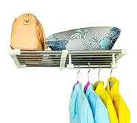 BAOYOUNI Estante de Armario Extensible Organizador de Guardarropa Almacenamiento en Rack in Metallo Sin Taladrar Compartimento Separador DIY Divisor, Ajustable Longitud 55-90 cm