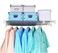 BAOYOUNI Estante Extensible Armario Rack de Almacenamiento Separador Compartimiento Ajustable Multifunción DIY Divisor Organizador para Cocina, Baño, Dormitorio, 60-100 cm