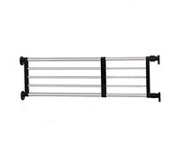 BAOYOUNI Estante extensible para armario, barra de tensión, percha de ropa, estante de almacenamiento ajustable, estantería de bricolaje, gabinete de cocina, baño, separador, organizador, negro