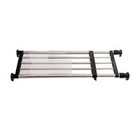 BAOYOUNI Estante Extensible para Armario, Barra de tensión, Perchero, Estante de Almacenamiento, Ajustable, para Bricolaje, Armario, Cocina, baño, Separador, Organizador, Color Negro