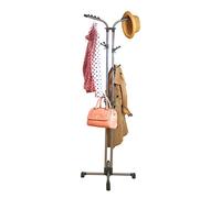 BAOYOUNI Perchero de Pie Soporte para Abrigos en Forma de Árbol Guardarropa de Metal con Ganchos para Entrada, Pasillo, Dormitorio, Sala de Estar, Oficina (60 x 60 x 178 cm, Gris #0771)