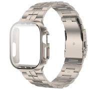 baozai Correas de titanio compatibles con Apple Watch Ultra 2 y Ultra de 49 mm, correa de titanio genuino de lujo para iWatch con cierre de doble botón para hombre (correa de titanio + funda, Ultra