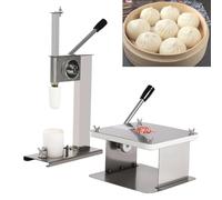 Baozi Maker,Stainless Steel Bao Buns Maker Manual Bun Making Machine with 3 Size Chinese Bao Making Molds,Cooking Tool Sets with Dough Press Machine,Closing Machines