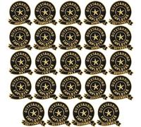 BAOZOON Pin de solapa de reconocimiento de estrella del mes para empleado de 1 a 12 meses, Metal, No es una piedra preciosa