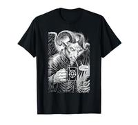 Baphomet Oculto Gótico Satánico Cabra Divertido Lunes Es Un Pecado Camiseta
