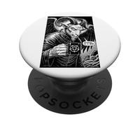 Baphomet Oculto Gótico Satánico Cabra Divertido Lunes Es Un Pecado PopSockets PopGrip Adhesivo