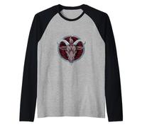 Baphomet Satán Ocultismo Camiseta Manga Raglan