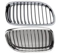 Bapmic Rejilla frontal cromada para rejilla del radiador L + R 51137201967+51137201968, repuesto para BMW Serie 3 E90 E91