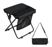 BAPPKON Taburete de mochila plegable, taburete portátil de camping ligero, silla plegable para picnic, pesca, senderismo, jardín, asiento de bolsillo telescópico plegable con bolsa de transporte
