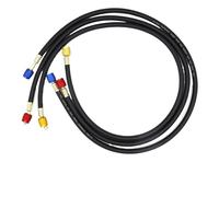 BAPPRJJ Kit De Tubo Manguera Carga CA 0,9 M-1,8 M, Accesorios Baja Pérdida for Medidor Colector Aire Acondicionado Refrigerante R134A R12 R22(1M 4000psi)
