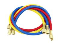 BAPPRJJ Kit De Tubo Manguera Carga CA 0,9 M-1,8 M, Accesorios Baja Pérdida for Medidor Colector Aire Acondicionado Refrigerante R134A R12 R22(3.0M 2500psi)