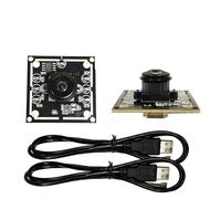 BAPPRJJ Módulo de cámara de 180 Grados, 2 uds., 1MP, 720P, OV9732, 1280x720, 30fps, Unidad de módulo de cámara USB Gratis for WinXP/7/8/10 con Cable de 100cm(2PCS 1.1mm Lens)