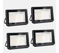 Bapro 4 Piezas Foco LED 200W Exterior 20000 Lúmenes - Proyector IP65 Luz Fría 6500K - Iluminación Decoración para Jardín, Parque, Garaje