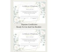 Baptism Certificates Book - 25 Christian Baptism Certificates (A4) Premium Cut-Out Church Baptism Records | Father, Son & Holy Spirit | High-Quality Print