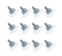 BAQI 12 piezas de ventosas de goma para pared de mesa de cristal con tornillo M6