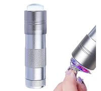 BAQI Mini Flash Light Secador de uñas Handheld Nail Art UV Press Light Lámpara UV con gelatina Silicona Stamper Head Nail Art Stamp Polish Print Lámpara de secado rápido para uso en el salón de casa