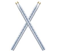 Baquetas 5A de madera de nogal americano auténtica con acabado lacado agrietado, baquetas para kits de batería, tambores sin usar (5A azul)