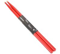 Baquetas 5A, Madera de Arce Duradera y Equilibrada, Baquetas para Batería Acústica, 1 Par Rojo, for Bateristas Profesionales y Estudiantes en Práctica Diaria, Ensayos y Conciertos en Vivo
