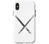 Baquetas Banda de Música Gráfica Carcasa para iPhone X/XS