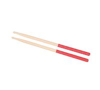 Baquetas, Baquetas 5A para Adultos y Nios, con Punta de Madera de Arce con Mango de Goma Antideslizante para Accesorios de Instrumentos Musicales (Rojo