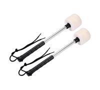 Baquetas Bass Drum Mallet Professional Marching Bass Felt Head Drumsticks with Hanging Rope Timpani Metal Drum Sticks Musical Instrument Para Tocar(2pcs)