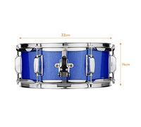 Baquetas con Cabeza de Tambor de 12 Pulgadas, Correa para el Hombro, Llave de Tambor, Banda para Estudiantes, Carcasa de álamo Sólida Portátil, 5 Opciones de Color (Azul)