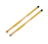Baquetas de Bambú, Eco Friendly y Ligero, Drum Brushes, 1 Par, Sticks Rod, Yellow, for Musicianos, Practica y Espectáculos