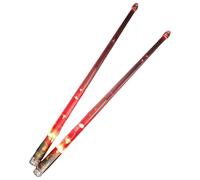 Baquetas de batería con luz LED, 13 baquetas que cambian de color, baquetas de práctica divertida, baquetas LED recargables por USB de 16.38 x 0.69 x 0.69 pulgadas para niños y adultos (1 par)