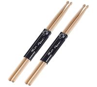 Baquetas de batería de madera de arce clásico 5A con punta de madera, 2 pares para adultos, niños, estudiantes y principiantes