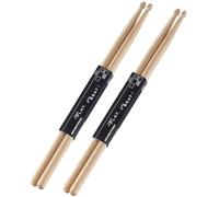 Baquetas de batería de madera de arce clásico 5A con punta de madera, 2 pares para adultos, niños, estudiantes y principiantes