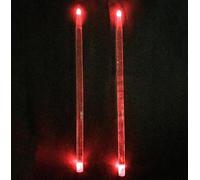 baquetas de batería Un par de baquetas luminosas 5A, baquetas con luz LED brillante, ¡prende fuego a tu concierto!(Red)