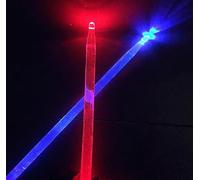 baquetas de batería Un par de baquetas luminosas 5A, baquetas con luz LED brillante, ¡prende fuego a tu concierto!(Red Blue)