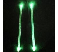 baquetas de batería Un par de baquetas luminosas 5A, baquetas con luz LED brillante, ¡prende fuego a tu concierto!(Green)