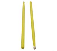 Baquetas de madera diseñadas para aprender bateristas con punta ovalada para expresión dinámica de tambor y platillo en tamaños 5A y 7A (amarillo 7A)