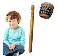Baquetas de madera, mazo de tambores pequeños, llamador de ranas, mazo de tambor, baquetas de percusión para bajos antideslizantes, accesorio para banda de instrumentos para niños, fácil de transporta