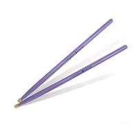 Baquetas, madera de arce 5A 7A baquetas para todos los tambores, varios colores disponibles (7A púrpura)