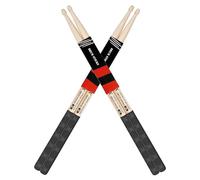 Baquetas para batería, madera maciza natural, equilibrio de peso, agarre antideslizante, actuación en vivo y kit de batería, accesorios de práctica, baquetas para principiantes profesionales (nogal