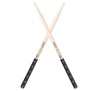 Baquetas para batería, madera maciza natural, equilibrio de peso, agarre antideslizante, actuación en vivo y kit de batería, accesorios de práctica, baquetas para principiantes profesionales (nogal