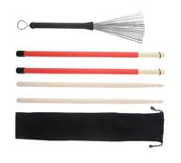 Baquetas para Principiantes El Juego De 4 Baquetas De Jazz Incluye Baquetas De Arce 5A, Cepillos De Alambre De Acero Y Bolsa De Terciopelo.