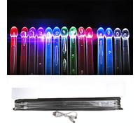 Baquetas recargables con luz LED, baquetas de batería con luz LED que cambia de color con bolsa de almacenamiento, baquetas que cambian de color para bateristas, baquetas con luz LED genial, regalos