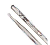 Baquetas Vater Percussion Color Wrap 5A Silver Optic Nylon - VCS5AN | 5A Silver Optic - 16 pulgadas / 40,64 cm - Hickory americano - cabeza ovalada de nailon